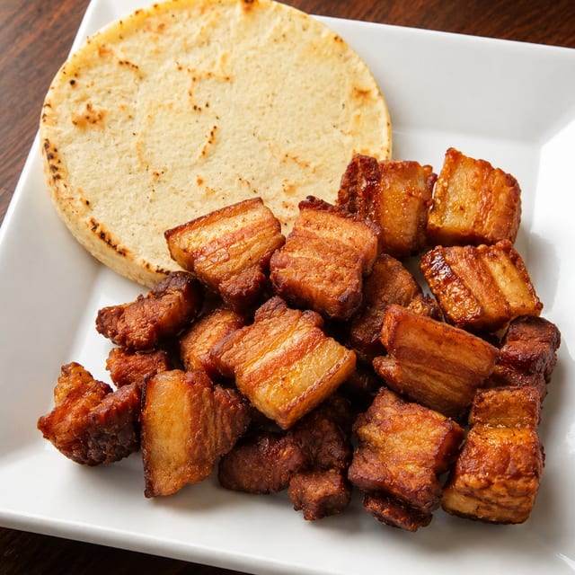 Chicharrón con Arepa.