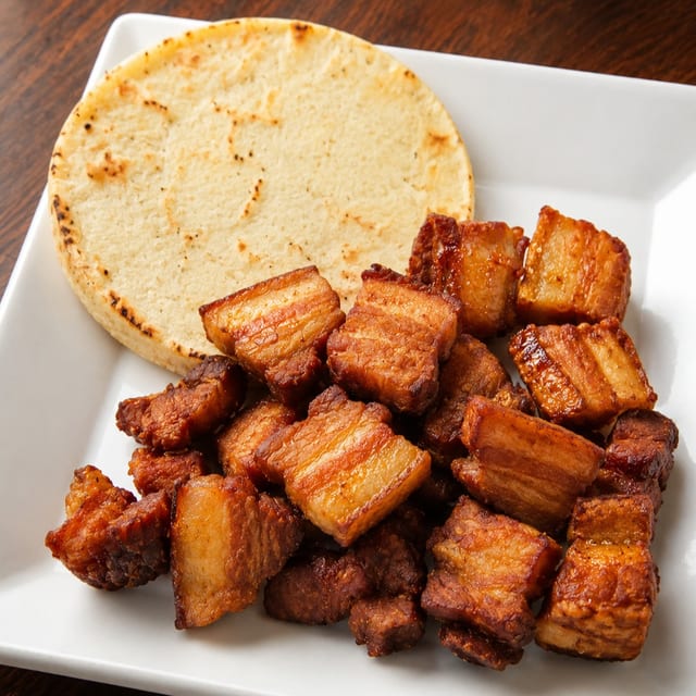 Pork Belly Arepa (Arepa de Chicharrón).