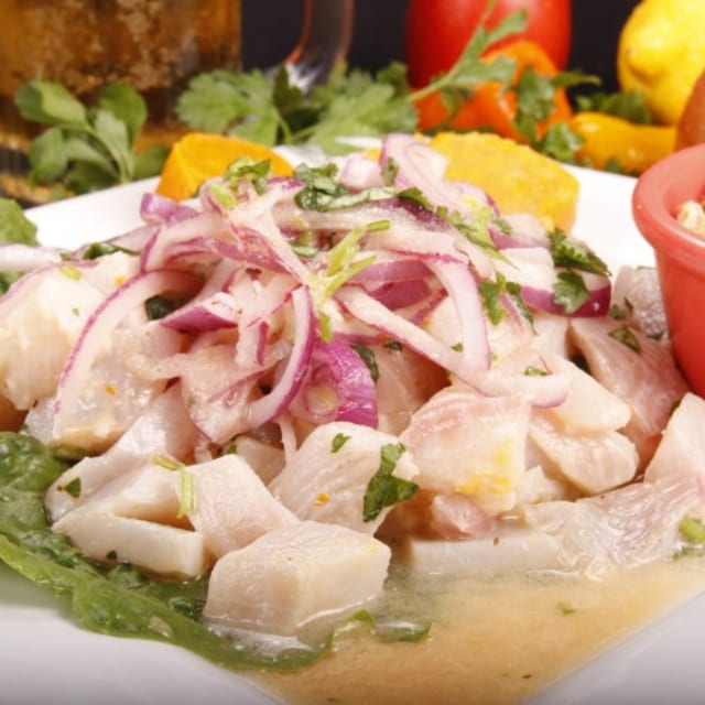 Peruvian-Style Corvina Ceviche/ Ceviche de Corvina al Estilo Peruano.