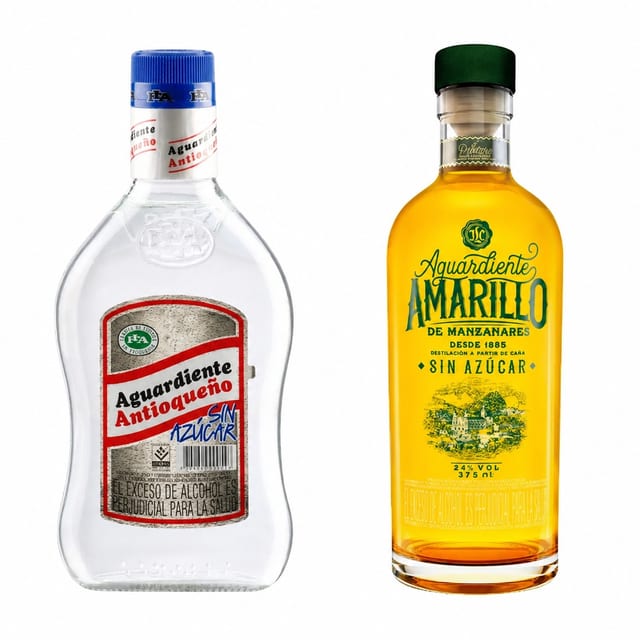 Media botella de aguardiente.